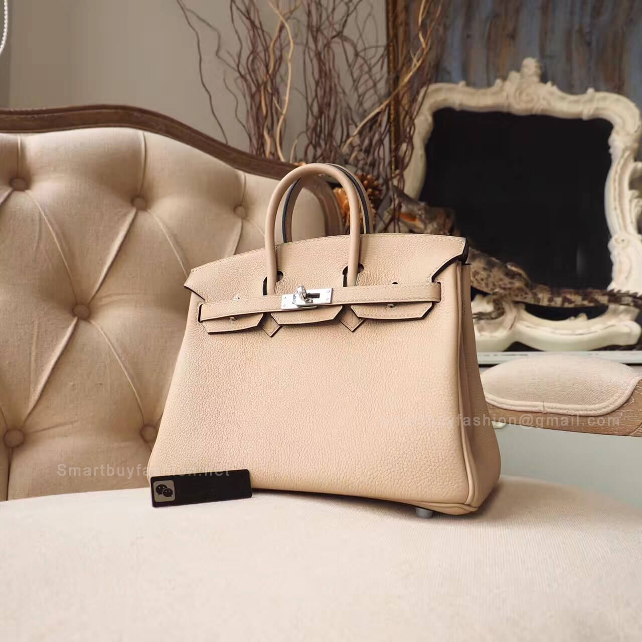 Hermes Birkin 25 Bag in s2 Trench Togo PHW